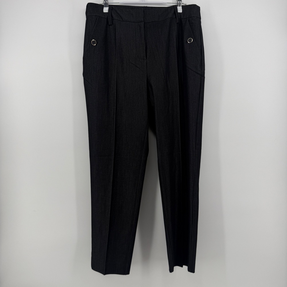 Zac & Rachel Black Slim Ankle Pants Size 8 Stretch Trousers NWT